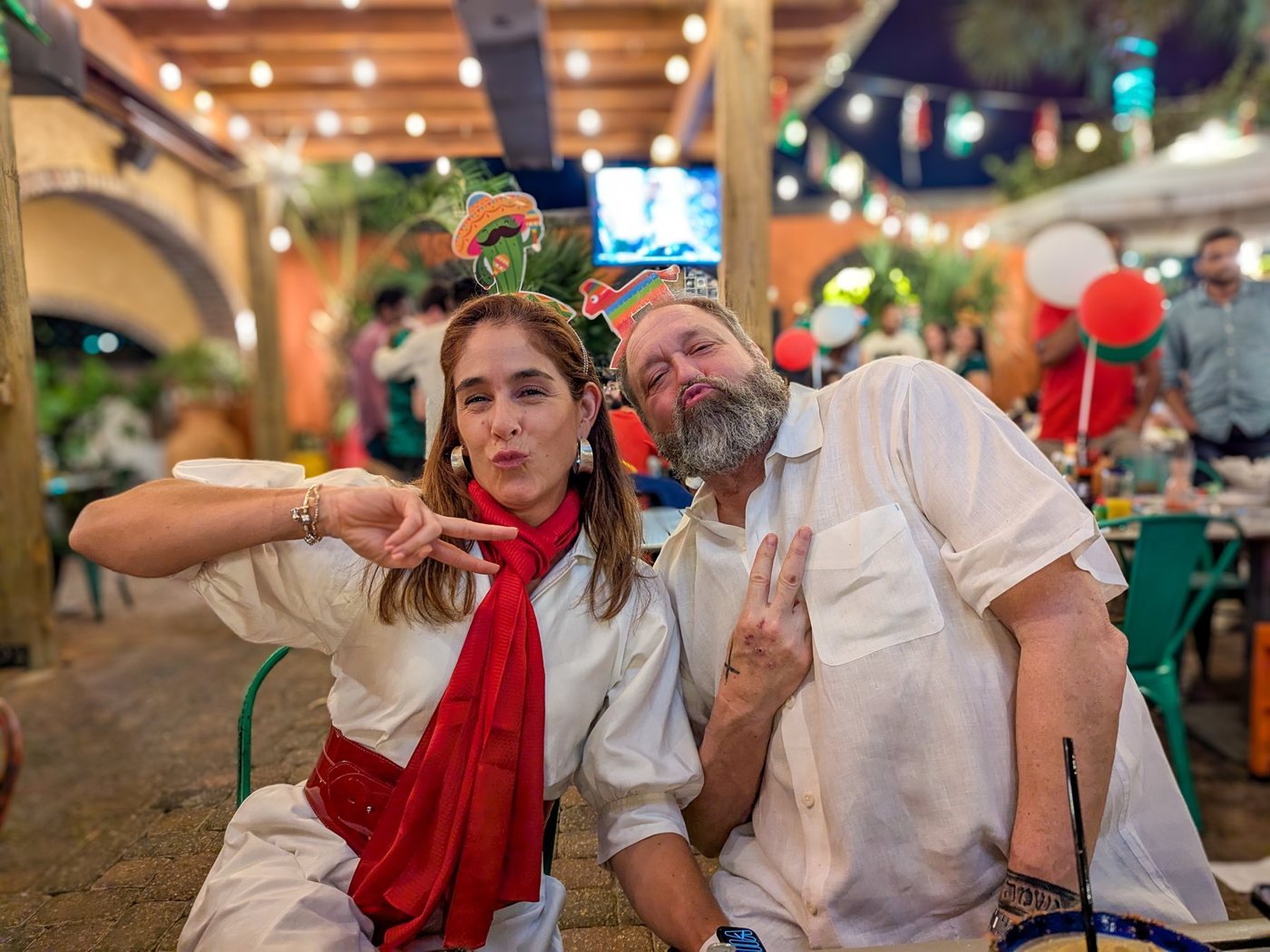 Guests celebrating a birthday at Aztecas