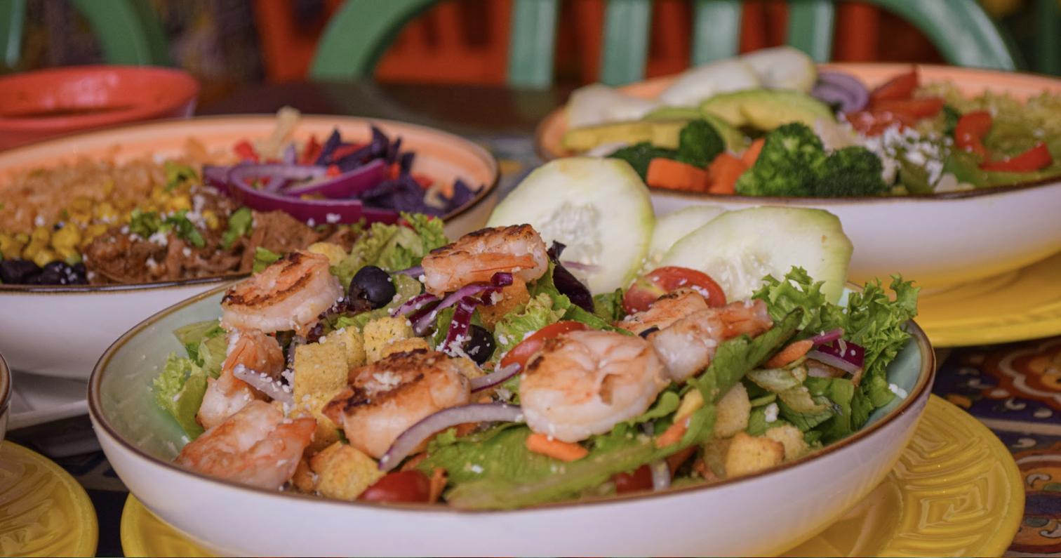 Grilled shrimp salad